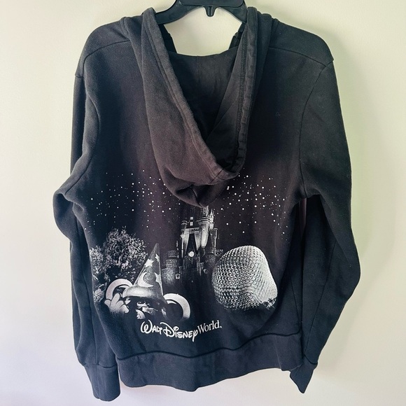 Disney Jackets & Blazers - Disney Parks Original Black Full Zip Hoodie Walt Disney World Cinderella Castle